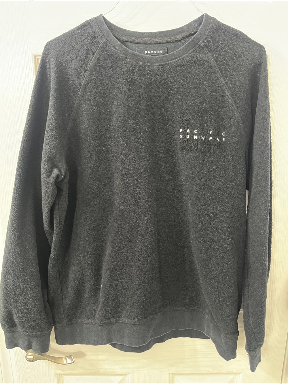 PacSun Black Pacific Sunwear Crewneck Fleece Pullover